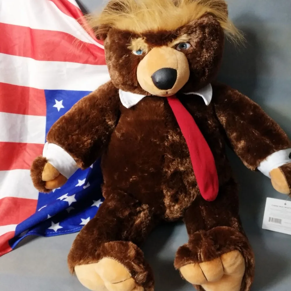 60 см медведь Дональд Трамп, плюшевые игрушки, новинка, крутые медведи, США, президент, коллекция кукол, игрушки, подарок для детей, мальчиков
