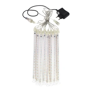 Светодиодные трубки метеоритный дождь, 30 см, 8 трубок, Рождественская гирсветильник аемое украшение для дома, сада, вечеринки, свадьбы, вилка стандарта ЕССША