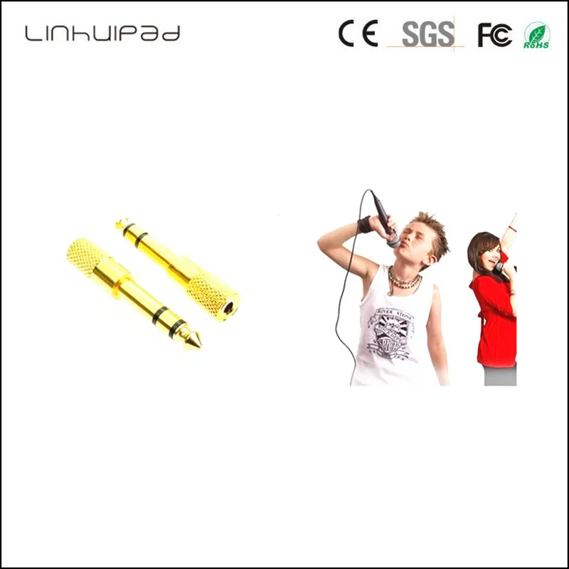 Linhuipad J-1 6 35 мм (1/4 дюйма) от мужчины до 3 5 (1/8 Женский золотое покрытие | Электроника