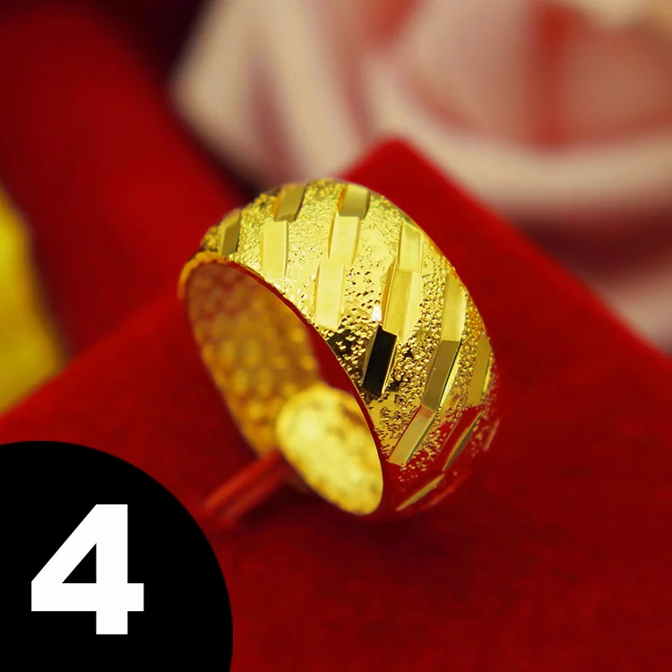 Роскошное Золотое регулируемое кольцо Женское Обручальное для помолвки золотые