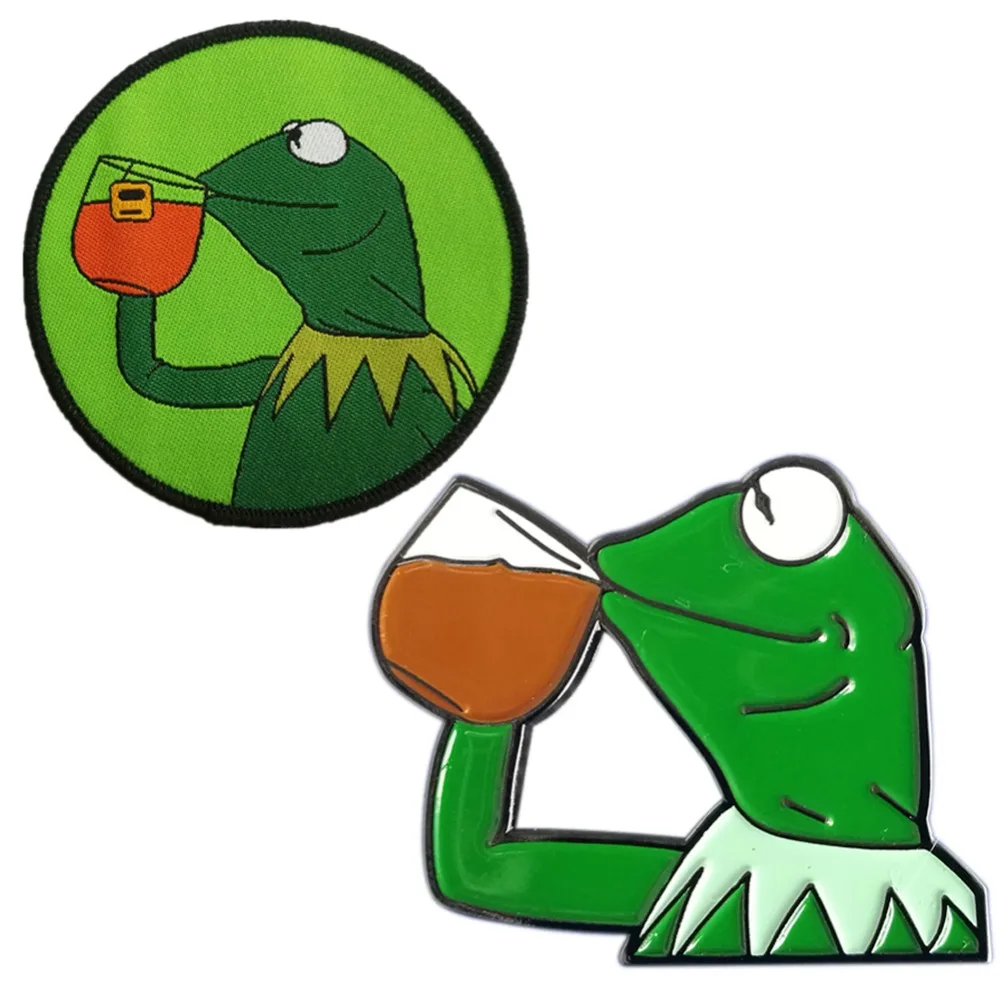 Kermit набор с вышивкой и булавкой для чая потягивающий лягушку | Дом сад
