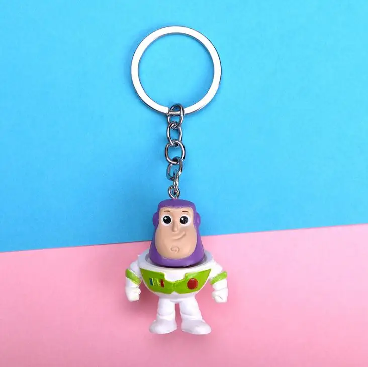 Горячая История игрушек 4 1 шт. фигурная игрушка брелок Forky Alien Buzz Lightyear для автомобильного ключа сумка кольцо для ключей из ПВХ кукла-подвеска для подарков - Цвет: 1