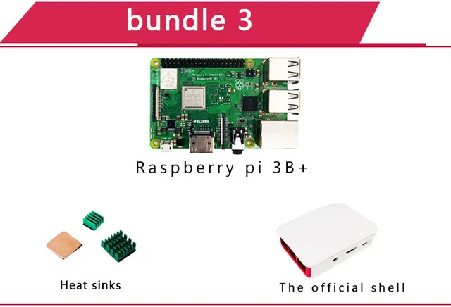 Bundle 3 Raspberry Pi 3 Model B+ Raspberry Pi Raspberry Pi3 B Plus Pi 3 Pi 3B с WiFi и Bluetooth - Цвет: Bundle 3