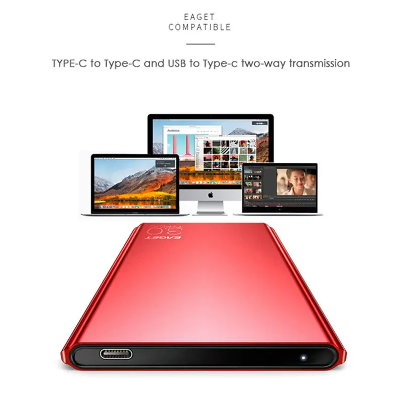 Eaget G70 2 5 &quotпортативный внешний жесткий диск 1 ТБ HDD Type C 3 0 Externo Disco Storage ультратонкий