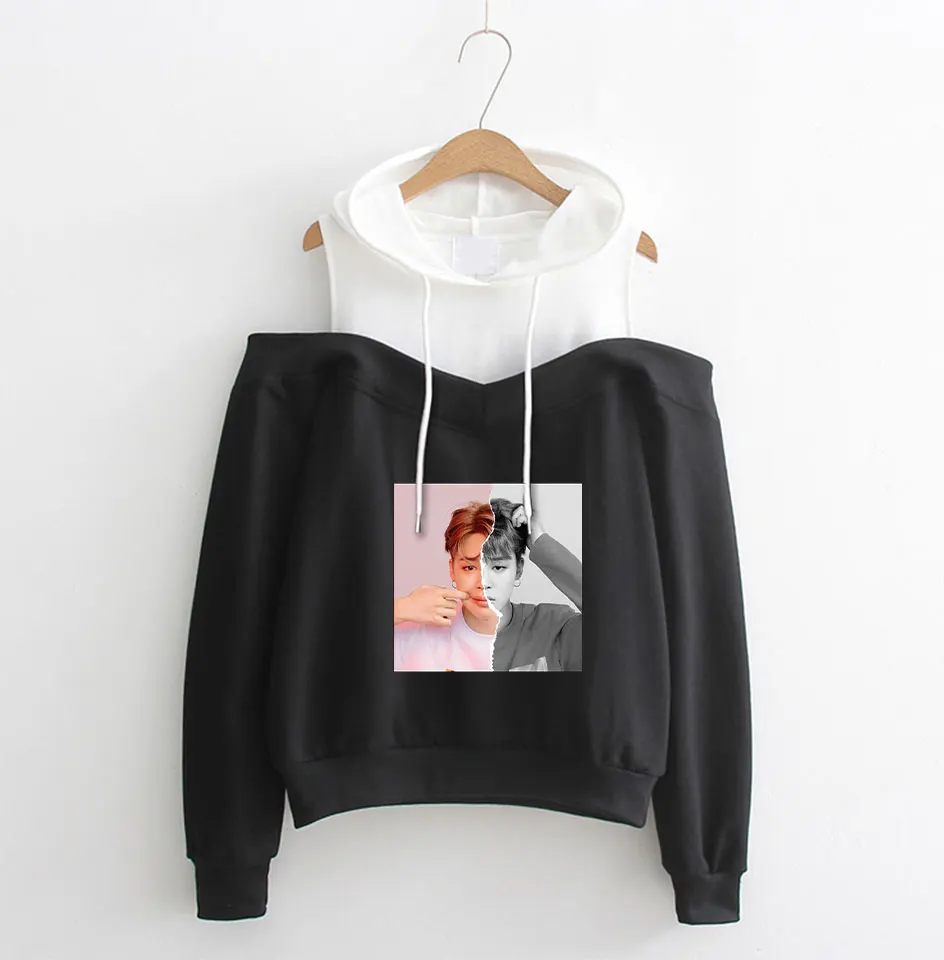 AR Love Yourself Dew Shoulder толстовка с капюшоном 2018 K-pop эксклюзивные маленькие сексуальные
