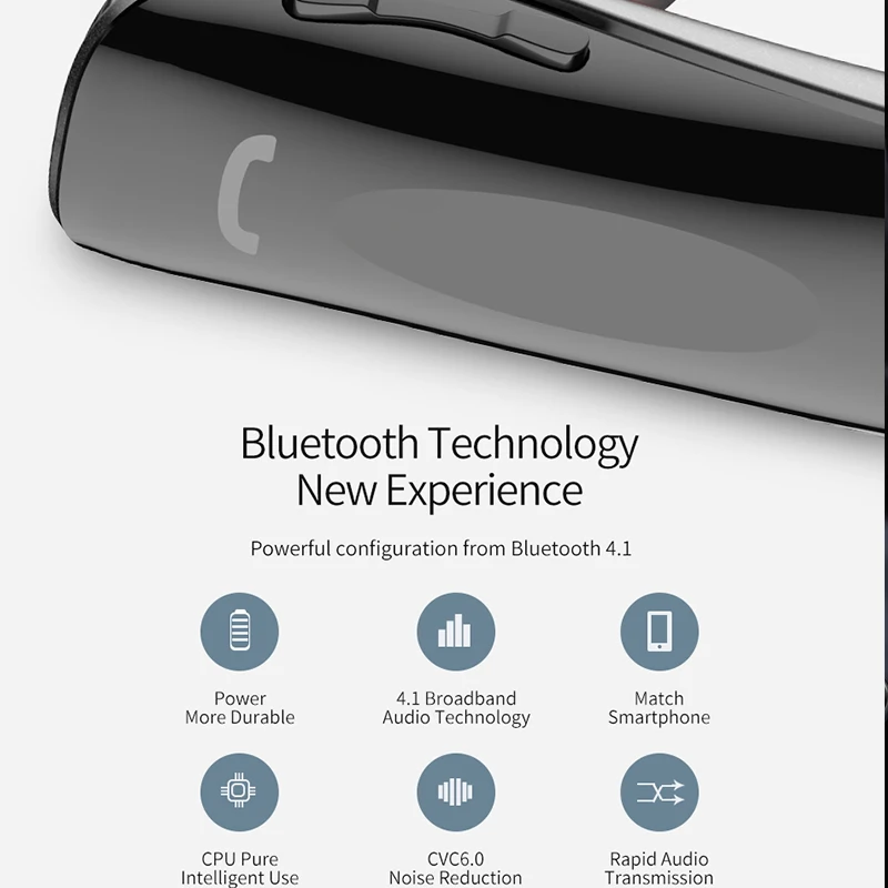 AWEI N1 односторонняя Bluetooth совместимая гарнитура для вождения стерео мини