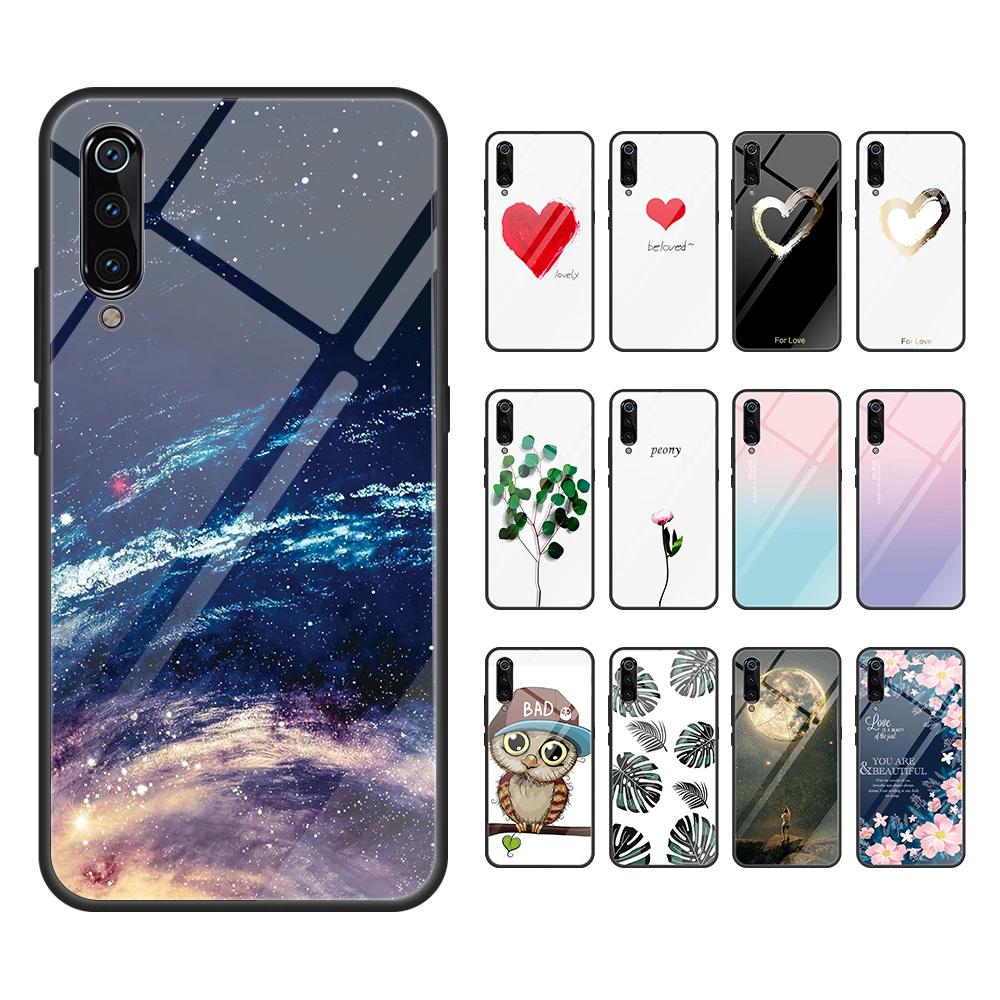 Tempered Glass Case For Xiaomi Redmi 7 7A Note K20 Pro Mi 9T 9 8 Lite Mix 3 Mi9T Note7 Love Heart Phone Cover |