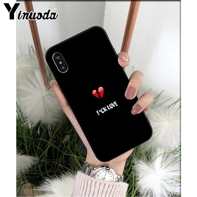 Yinuoda силиконовый мягкий ТПУ чехол для телефона с разбитым сердцем iPhone 5 5Sx 6 7plus 8 8Plus