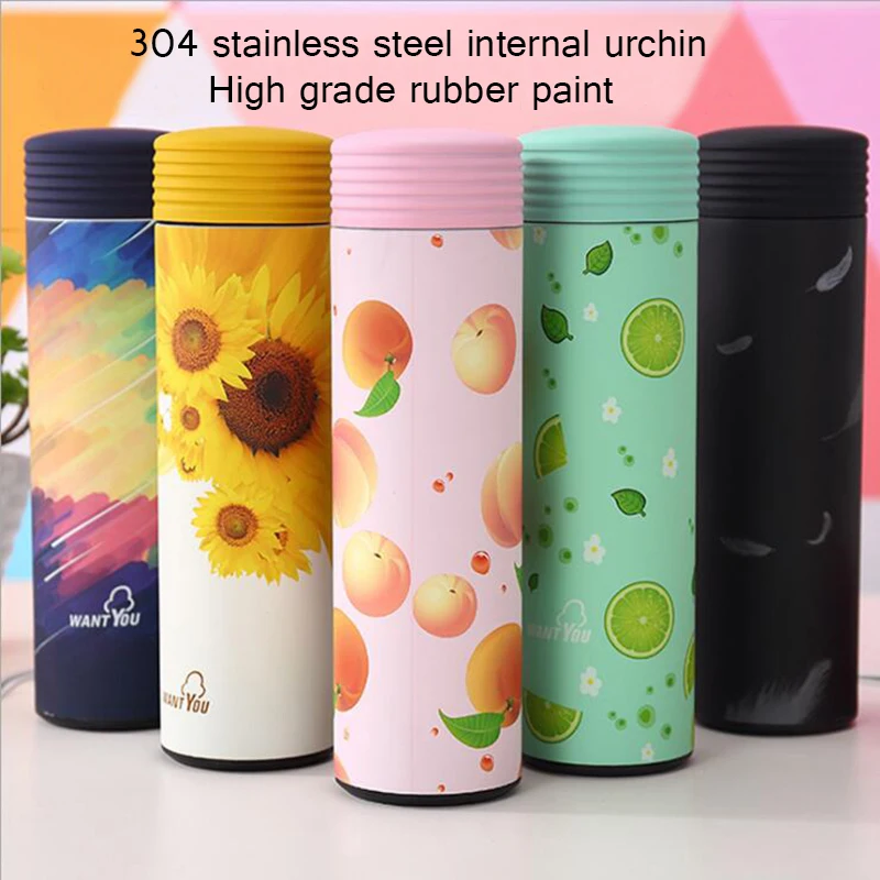 Новый Дизайн двойными стенками Нержавеющая сталь термосы 500 мл термос чашка Кофе