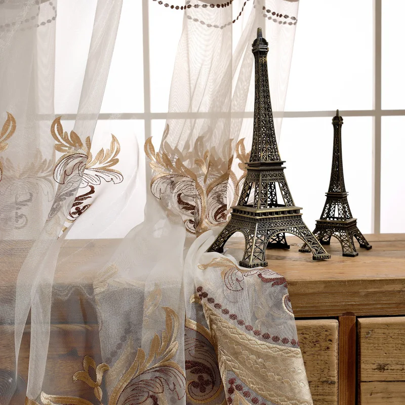 Современные роскошные элегантные однотонные занавески для кухни гостиной