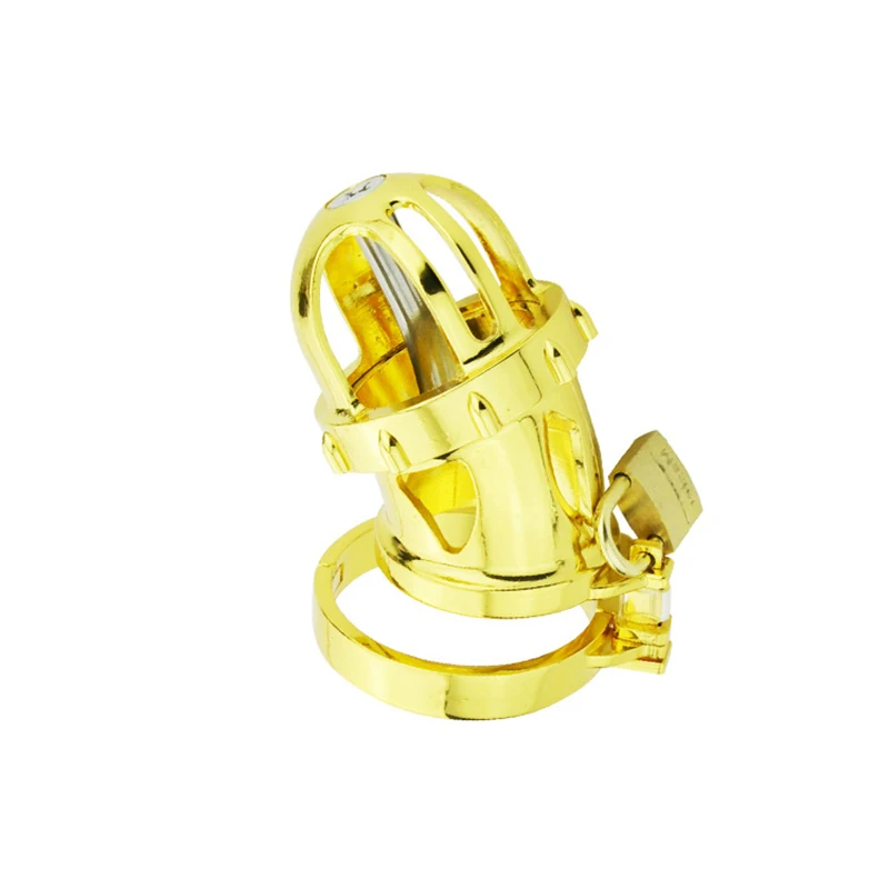 Chaste Bird Gold Kinger Мужской Целомудрие устройство целомудрие клетка золотое покрытие