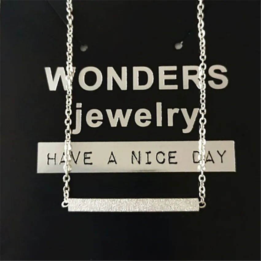 Минималистичное ожерелье из розового золота с кулоном в виде бар для женщин