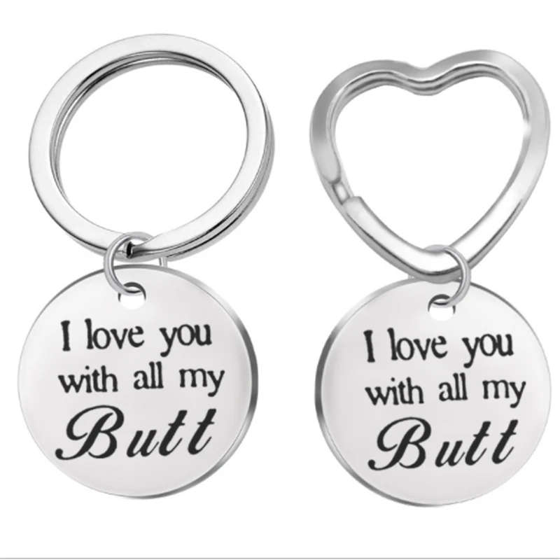 Новые модные стильные креативные брелоки с надписью и выгравированной I LOVE YOU