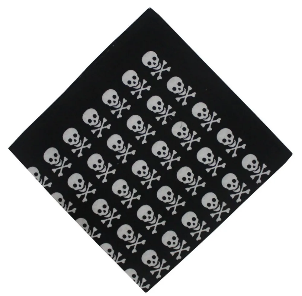 Мужская черно белая бандана в стиле панк с черепом из 100% хлопка новинка 2019|head