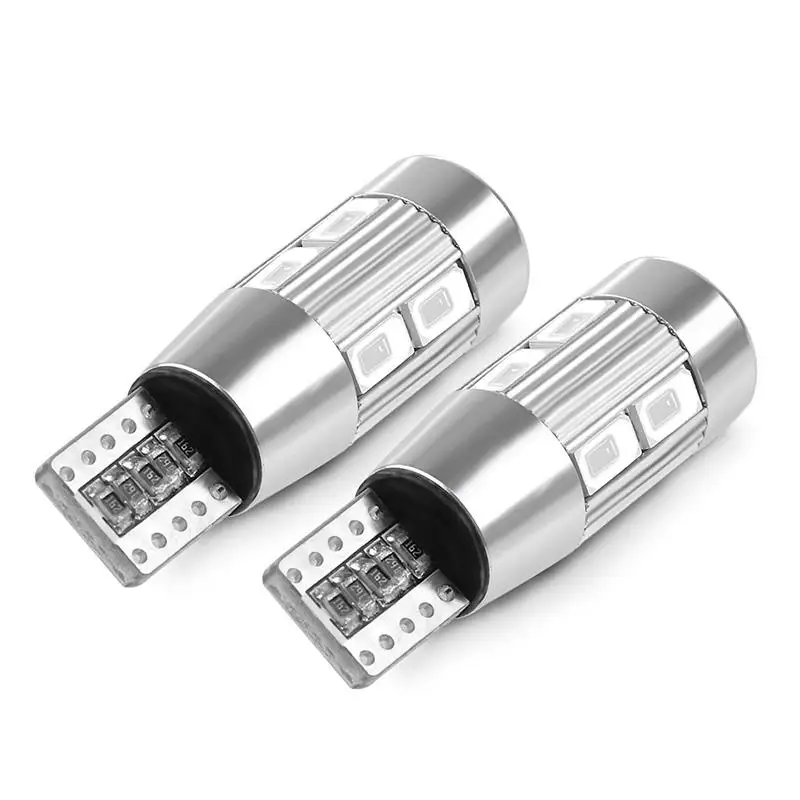 2x T10 W5W Автомобильный светодиодный сигнальный сигнал поворота, авто интерьерный купольный светильник для чтения, клинообразный боковой стояночный задний тормозной фонарь 5W5 5630