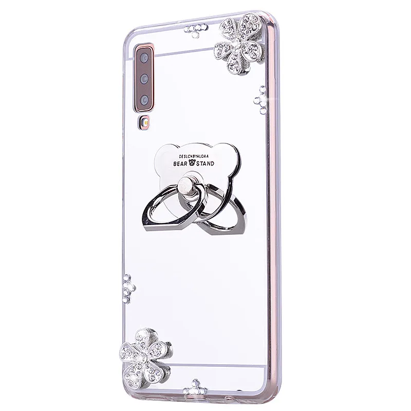 Блестящий чехол для телефона Samsung Galaxy A30 A50 M10 M20 S10 S10e S8 S9 зеркальный J4 Plus J6 A7 A9 A6 A8 2018