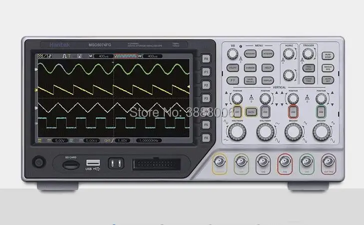 Original Hantek MSO5074FG 4 Channel Oscilloscope 8 Channel Logic Analyzer 25MHz Arb Waveform Generator 12-bit word generator