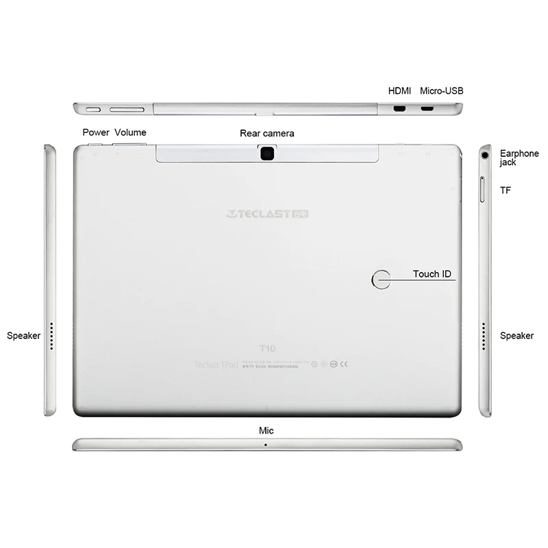 Teclast Master T10 планшет с 10 1 дюймовым дисплеем четырёхъядерным процессором MTK8176 ОЗУ 4