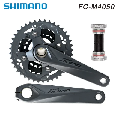 shimano FC M4050 T4060 Alivio 3x9S Speed MTB Bicycle Crankset 170mm include BB52 | Спорт и развлечения