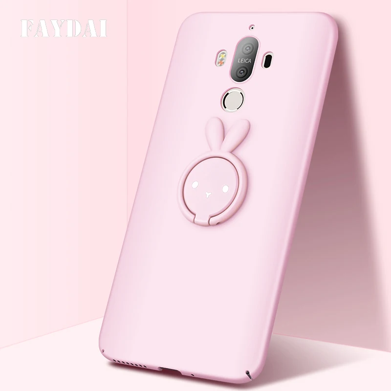 FAYDAI Cute Case For Huawei Mate 9 Fashion Hard Plastic Cases Ultra Thin Matte Silicone Cover Pro Coque |