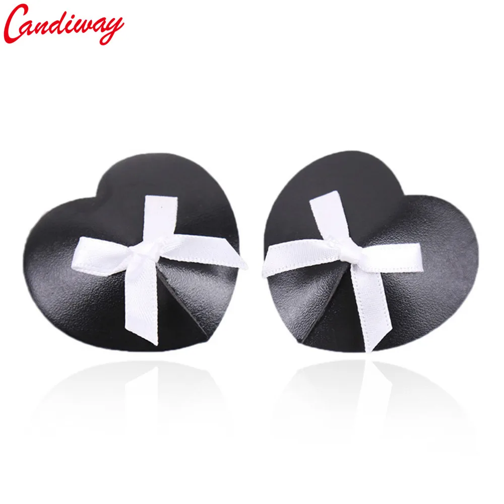 

Соблазнительный бюстгальтер Candiway, накладки на соски, в форме сердца, для женщин, с молочной пастой, с бантом, украшение, наклейка на грудь, эротическое белье