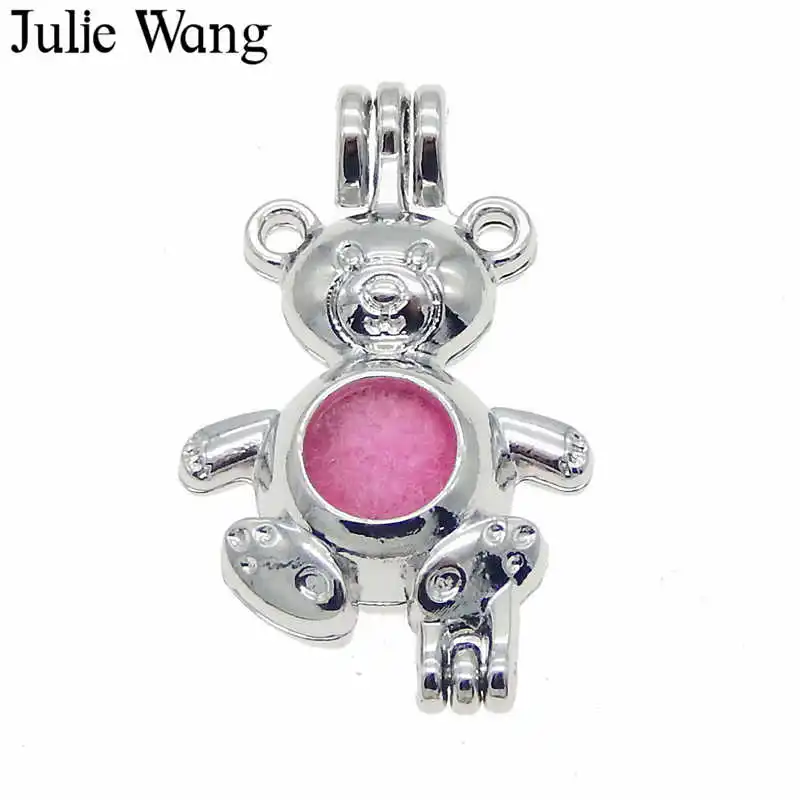 Жемчужные бусины Julie Wang в форме медведя 2 шт. клетка диффузор эфирного масла