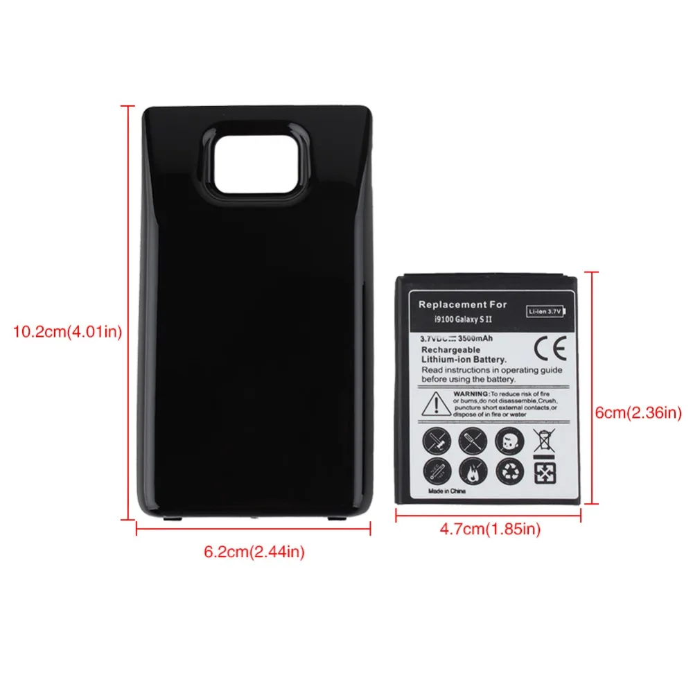 Батарея телефона для Samsung Galaxy S2 I9100 I9103 I9105 батарея 3500mAh запасная расширенная