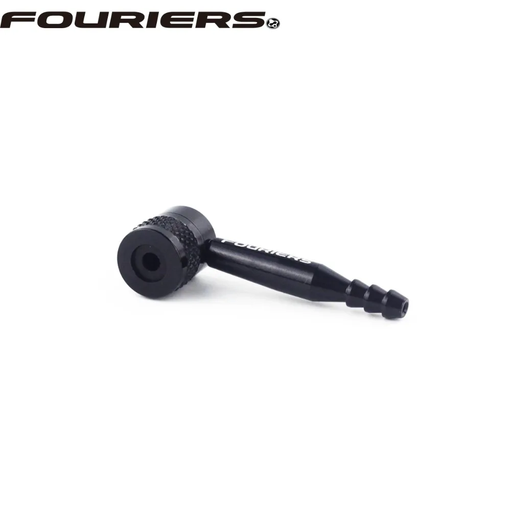 

Fouriers CNC Floor Pump Disc Wheel Adapter 90 Degree Convert to Presta Valve Black