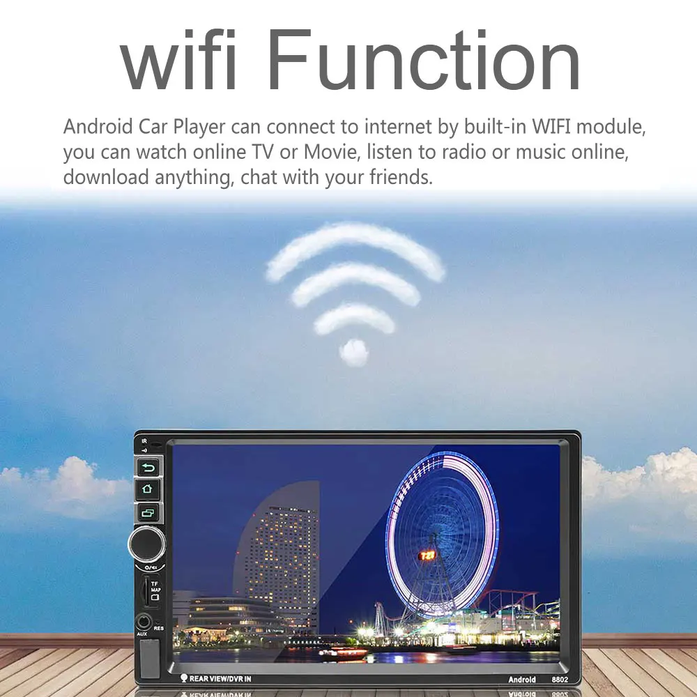 AMPrime 2din Android автомобильный радиоприемник 7 &quotwifi Автомобильный мультимедийный