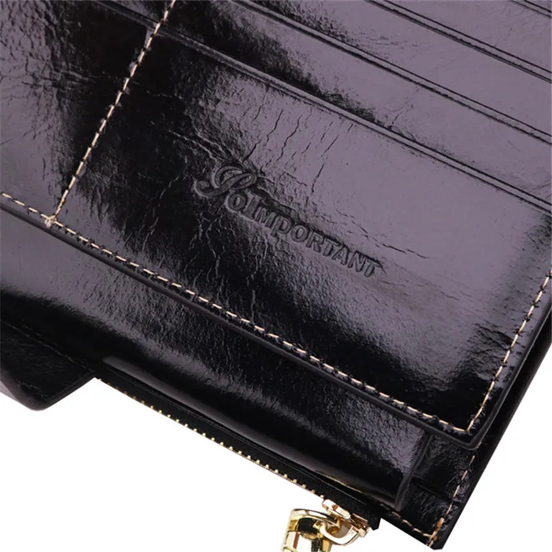 

Luxury Brand Genuine Oil Wax Leather Men Wallets Portomonee Fashion Walet Male Wallet Long Clutch With Coin Purse Phone Pocket