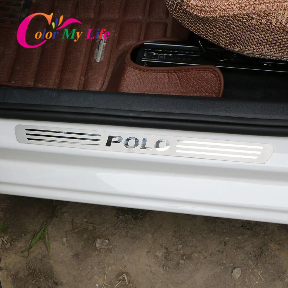 Накладка на порог автомобильной двери из нержавеющей стали для VOLKSWAGEN VW POLO 2011 - 2018 |