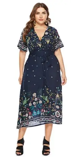 Женское летнее платье большого размера 2019 женское длинное с открытой спиной