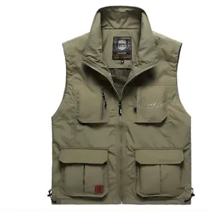 Жилет мужской, быстросохнущий, с несколькими карманами, для рыбалки, походов, путешествий
