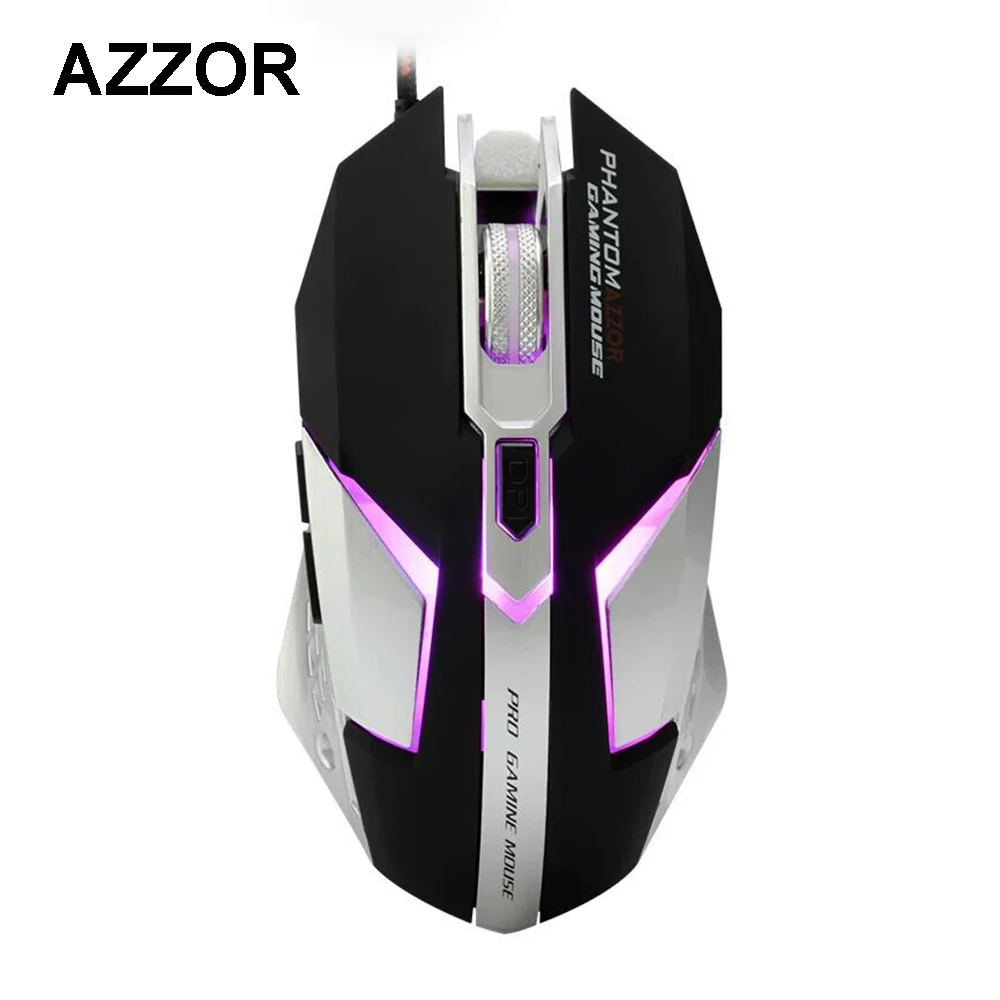 AZZOR D5 Тихая Нажмите USB проводной игровой Мышь 7 кнопок 3200 Точек на дюйм Mute