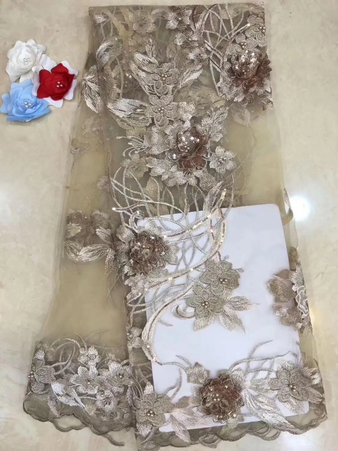 2019 высококачественное нигерийское Тюлевое кружево ткани хиджаб украшенный