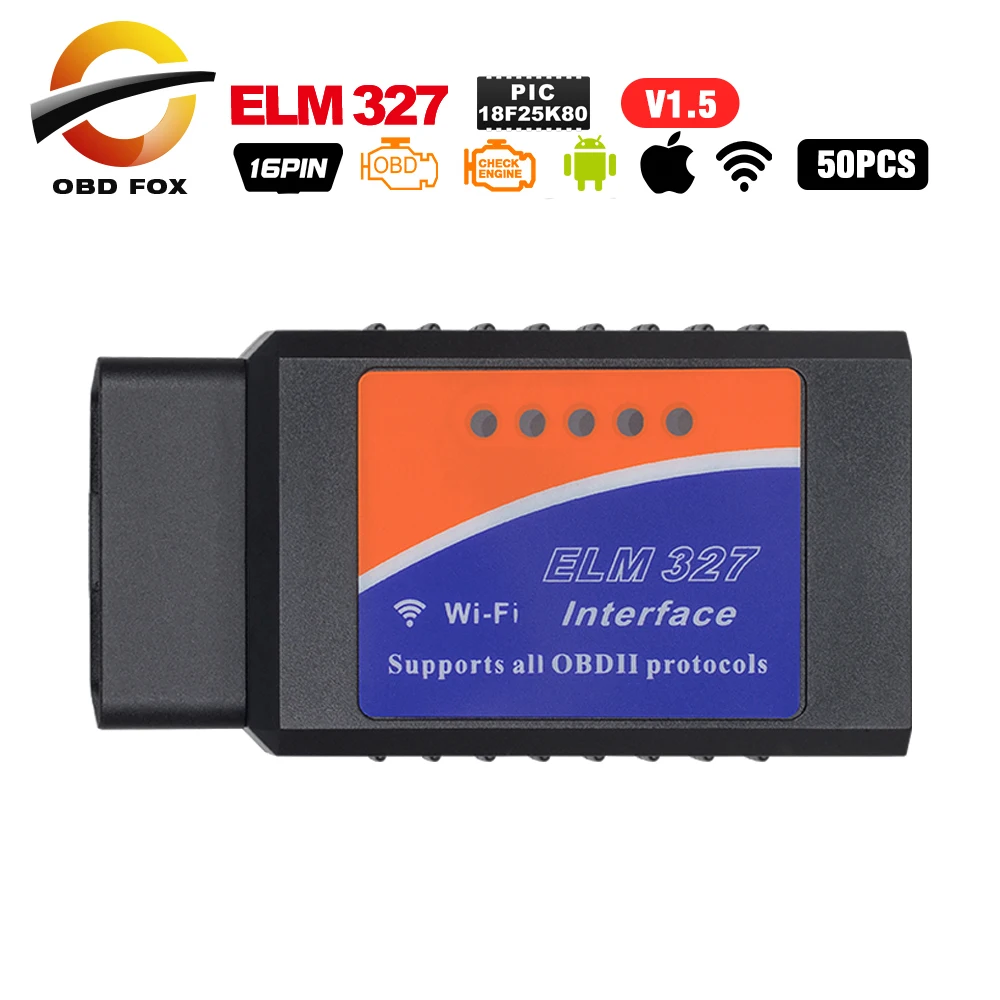 

2017 супер мини ELM327 Wi-Fi V1.5 OBD2 считыватель кода, сканер ELM 327 bluetooth v2.1 диагностический инструмент для Andriod/IOS 50 шт./лот