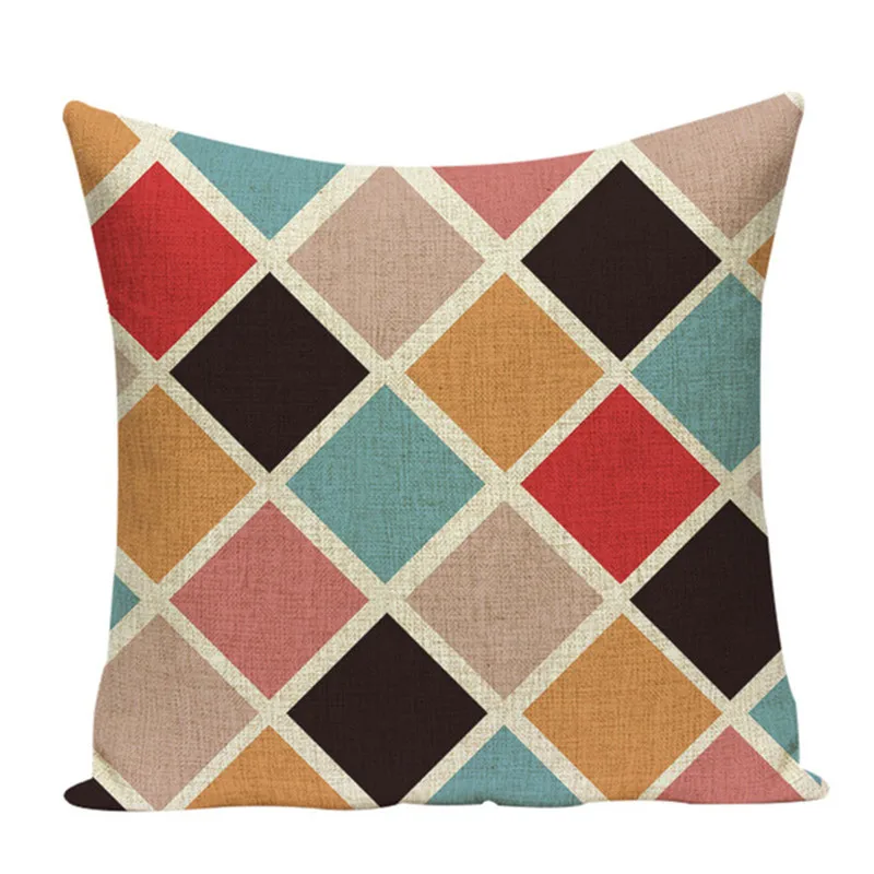 Striped Cushion Covers Geometric Decorative Pillow Case Sofa Throw Pillowcase Car Seat Accessories Home Textile Decor 45x45cm | Дом и сад