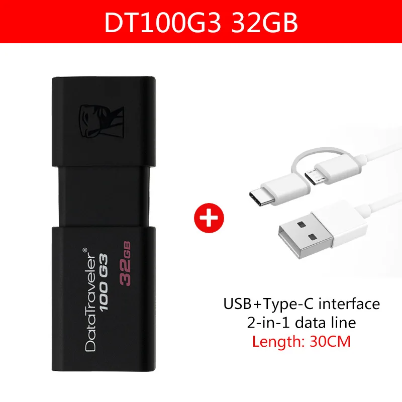 32GB-ZM-02 Kingston DT100G3 32 GB USB флеш-накопители 32 gb USB 3,0 флеш-накопитель высокоскоростной usb-флешки - Цвет: 32GB-ZM-02