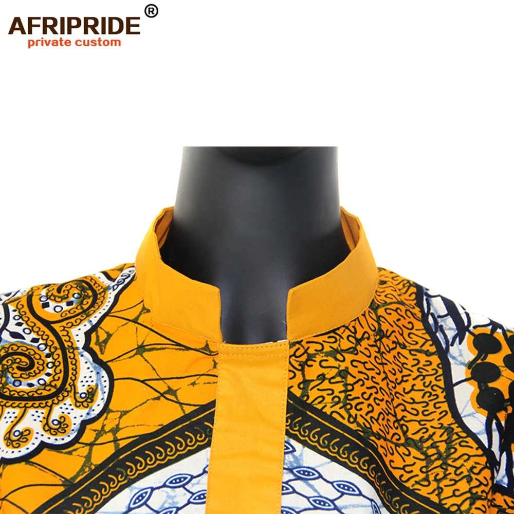Африканское весеннее женское платье AFRIPRIDE портное с рукавами фонариками до пола