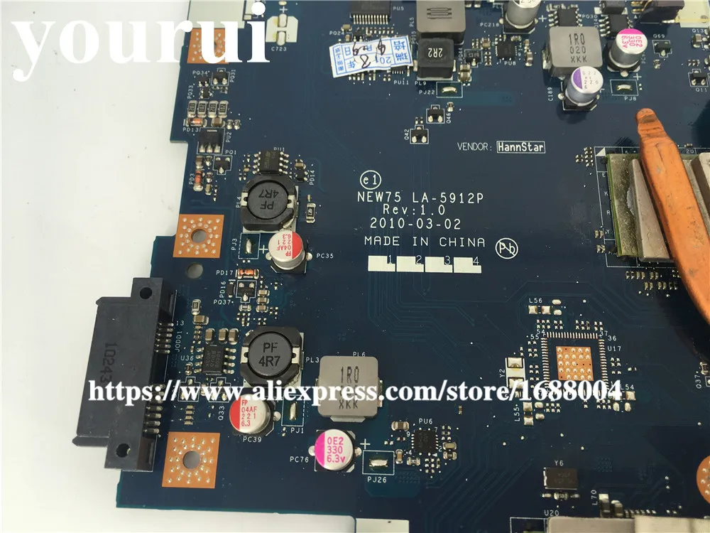 Материнская плата для ноутбука ACER материнская 5552G 5551G MBPTQ02001 NEW75 с радиатором и ЦП =