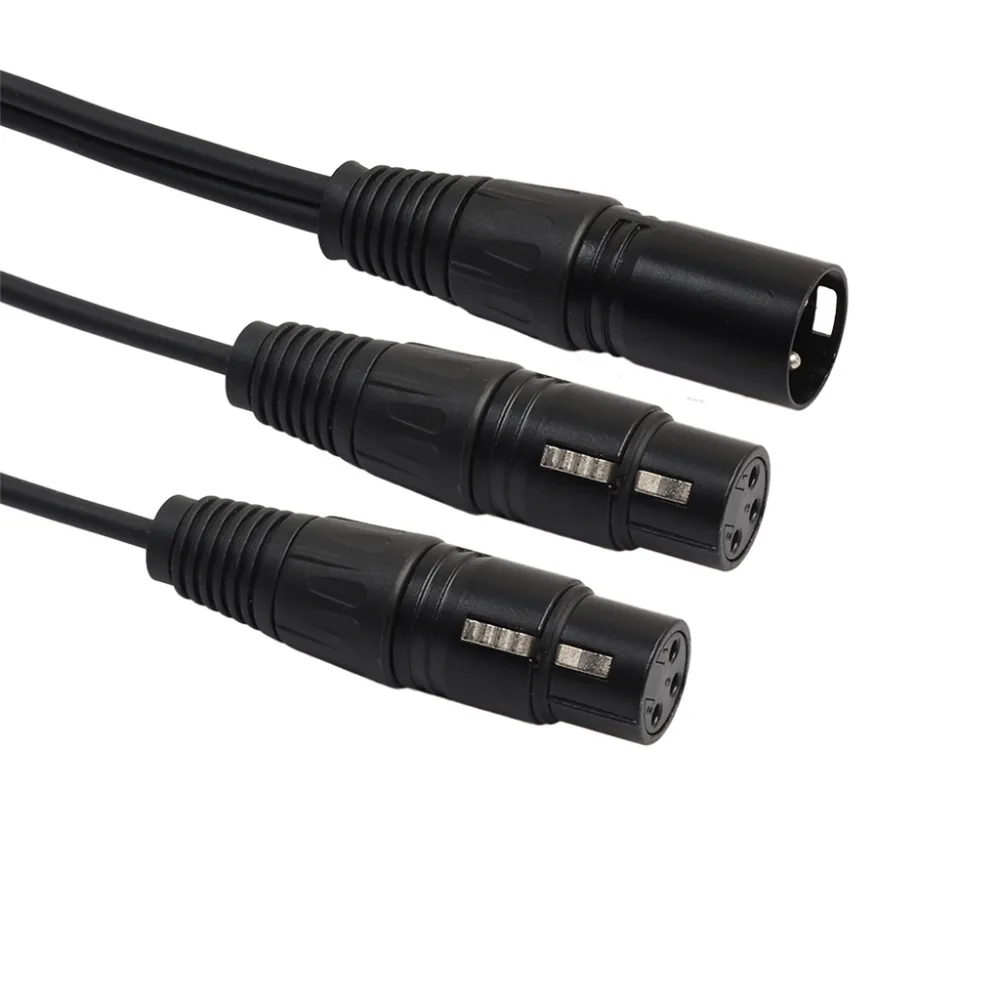 REXLIS 30 см XLR Мужской Двойной Женский Splitter кабель конвертер 3Pin для микрофонный