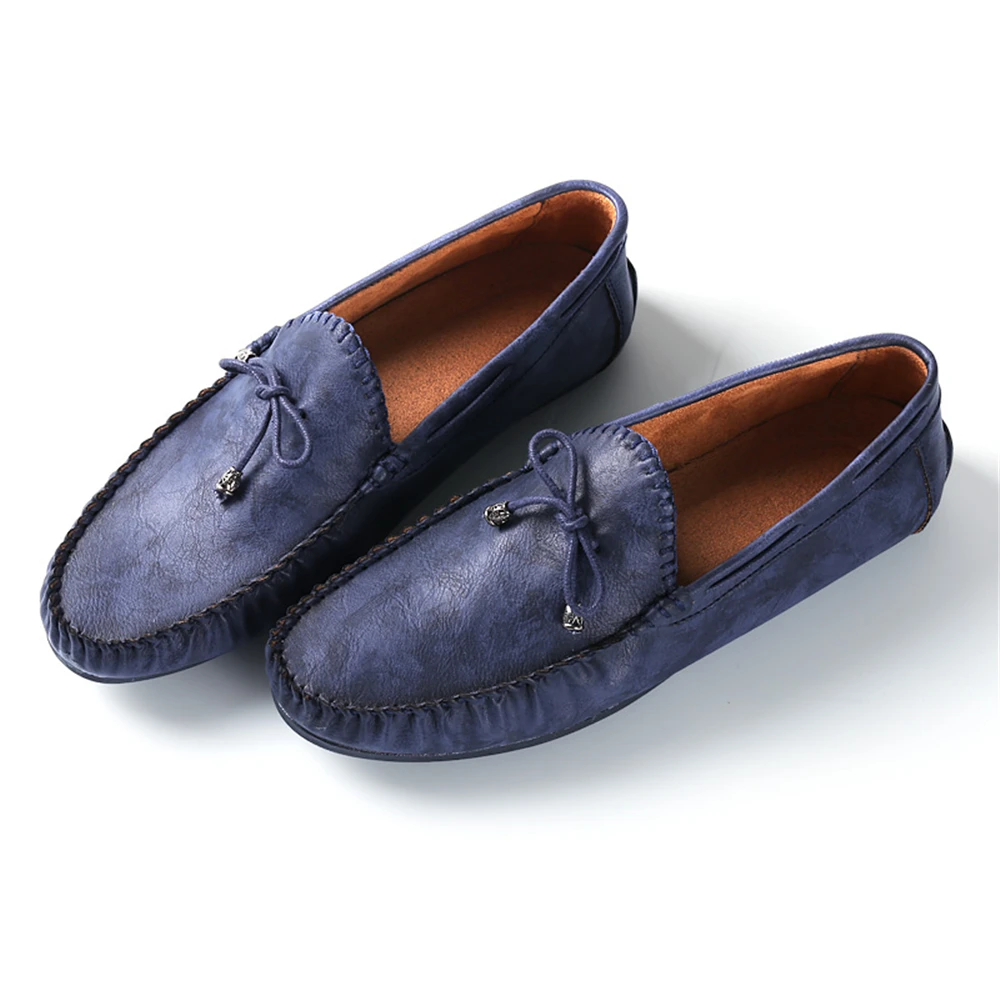 Дизайнерские повседневные туфли без шнуровки для вождения Летние мокасины из