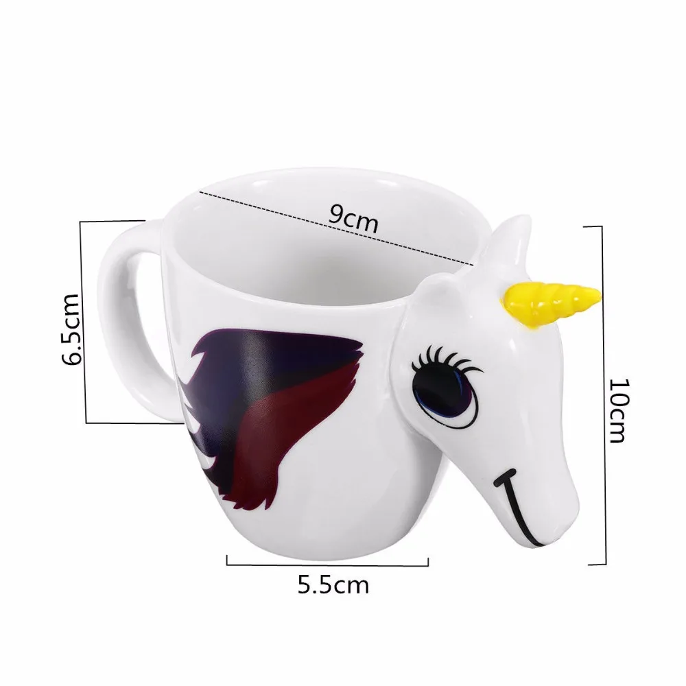 Цвет изменение Единорог Кружка Волшебная Кружки dis Ation чашки 3D Керамика Кофе