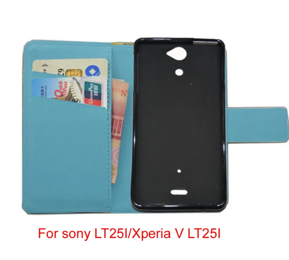 Для Sony Xperia Z/L36h L36i C6603 C6602 6601 прекрасный мультфильм искусственная кожа wattet сотового
