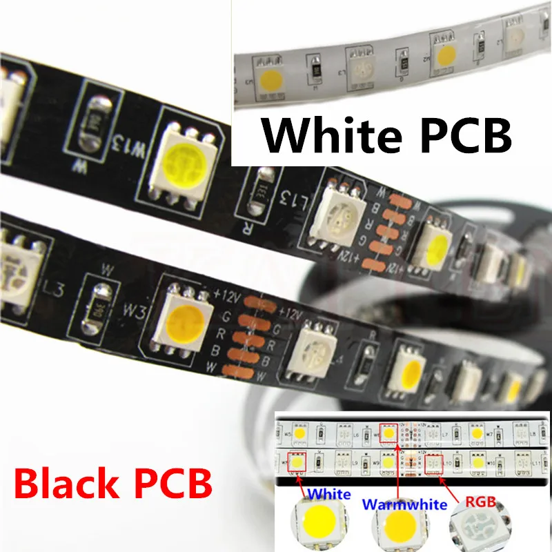 RGBW RGB + (теплый/холодный белый) SMD 5050 смешанный цвет RGBWW RGBCW Светодиодная лента 5pin DC12V