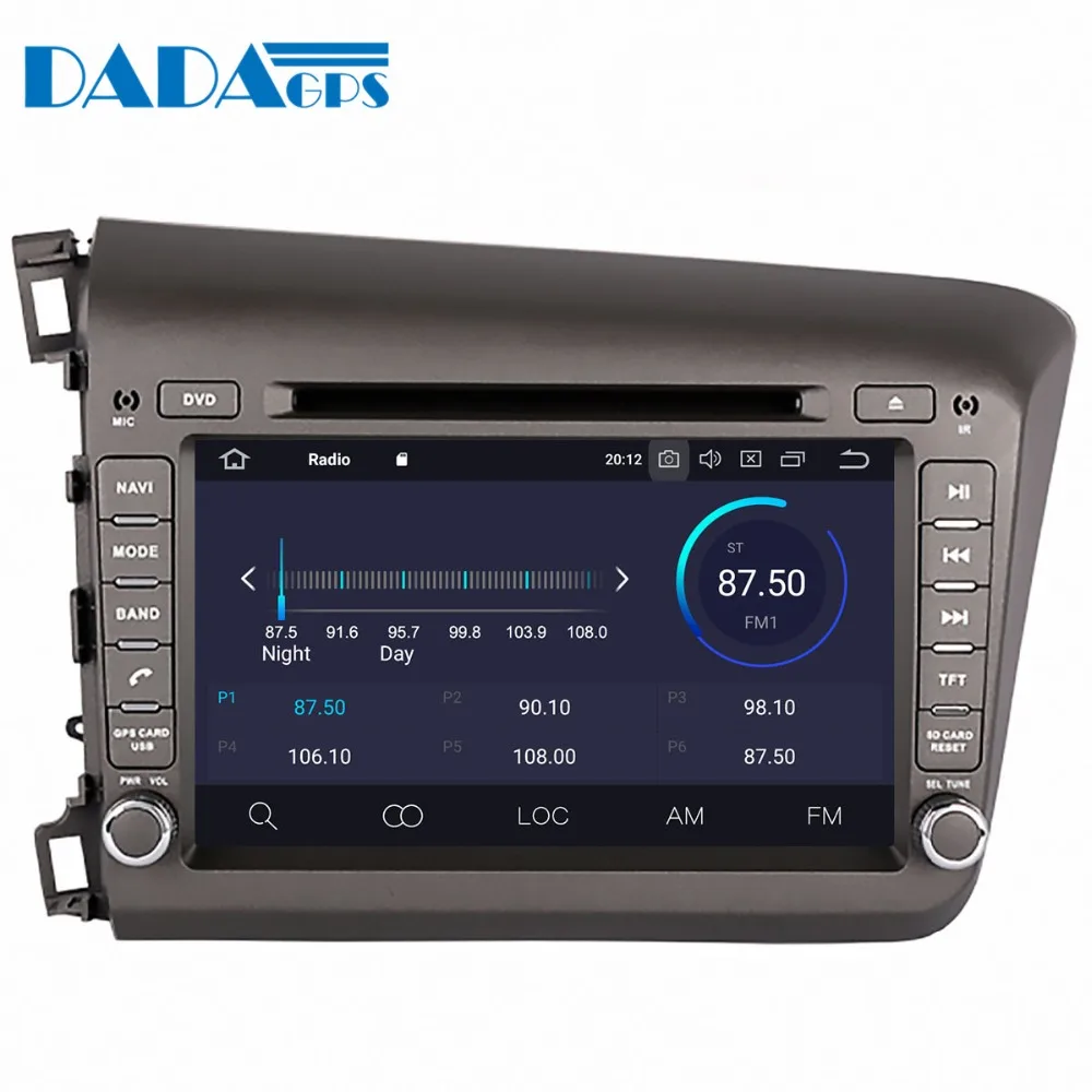 Новейший автомобильный мультимедийный DVD плеер Android 9 0 магнитола для Honda Civic left 2012