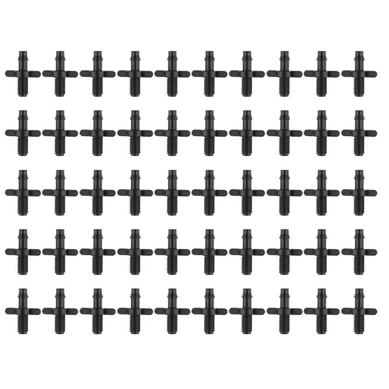 Connector Irrigation New Barbed Double 100pcs Way System For 6mm Drip Hose | Дом и сад