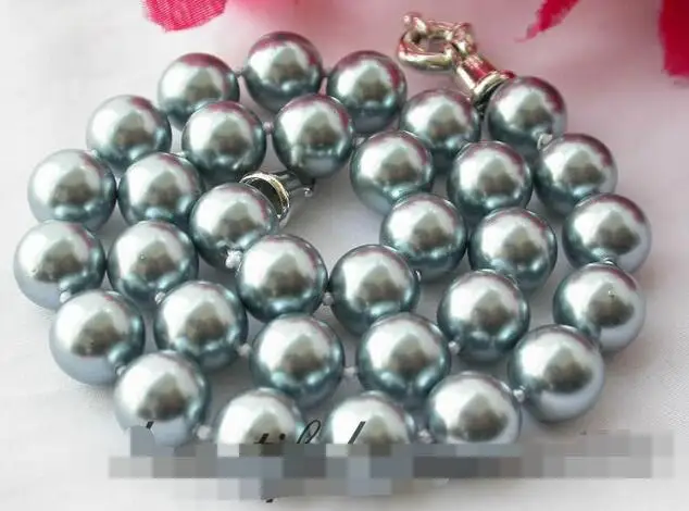 song voge gem nanJ1787 round bluish south sea shell pearl necklace | Украшения и аксессуары