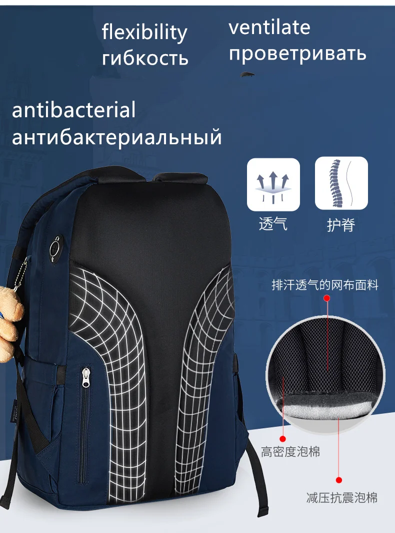 Защитный Повседневный Рюкзак для детей среднего возраста портфель из ткани