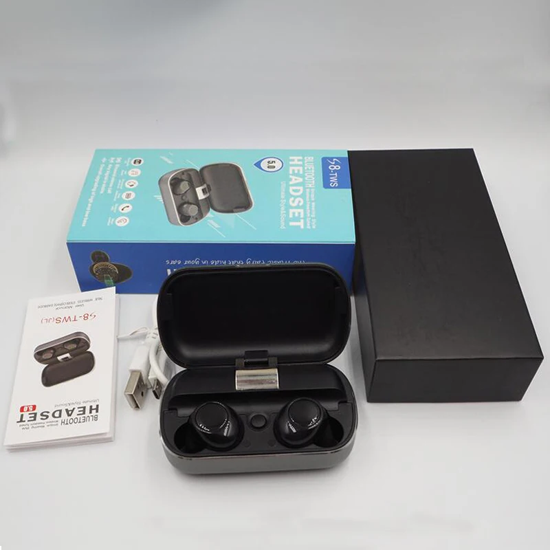 Новый S8 наушники-вкладыши TWS Bluetooth наушники 5 0 Шум шумоподавления стерео